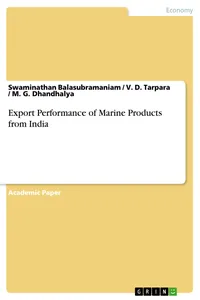 Export Performance of Marine Products from India