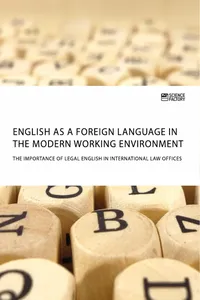 English as a foreign language in the modern working environment. The importance of Legal English in international law offices_cover