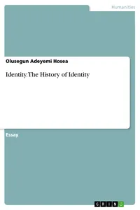Identity. The History of Identity_cover