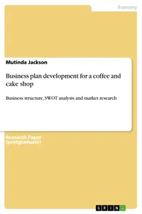 Business plan development for a coffee and cake shop_cover