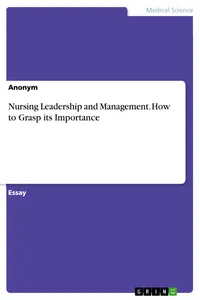Nursing Leadership and Management. How to Grasp its Importance_cover