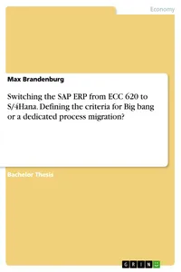 Switching the SAP ERP from ECC 620 to S/4Hana. Defining the criteria for Big bang or a dedicated process migration?_cover