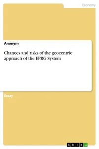 Chances and risks of the geocentric approach of the EPRG System_cover
