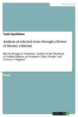 Analysis of selected texts through a flower of literary criticism