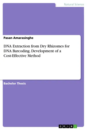 DNA Extraction from Dry Rhizomes for DNA Barcoding. Development of a Cost-Effective Method