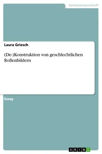 (De-)Konstruktion von geschlechtlichen Rollenbildern_cover