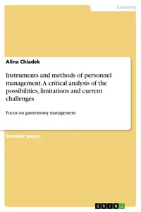 Instruments and methods of personnel management. A critical analysis of the possibilities, limitations and current challenges_cover