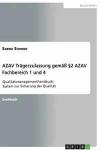 AZAV Trägerzulassung gemäß §2 AZAV. Fachbereich 1 und 4_cover