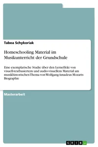 Homeschooling Material im Musikunterricht der Grundschule_cover