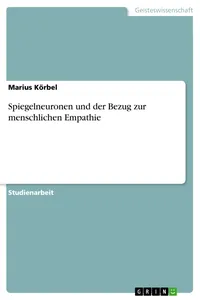 Spiegelneuronen und der Bezug zur menschlichen Empathie_cover