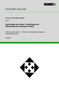 Psychologie des foules / Psychologie von Menschenmassen_cover