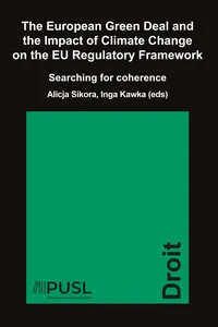 The European Green Deal and the Impact of Climate Change on the EU Regulatory Framework_cover
