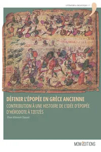 Définir l'épopée en Grèce ancienne_cover