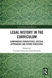 Legal History in the Curriculum_cover