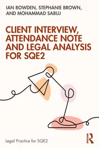 Client Interview, Attendance Note and Legal Analysis for SQE2_cover