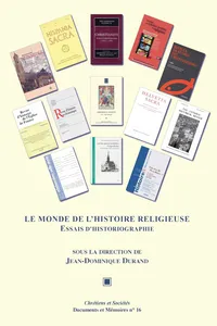 Le monde de l’histoire religieuse_cover