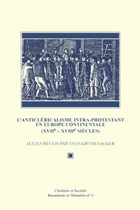 L’Anticléricalisme intra-protestant en Europe continentale_cover