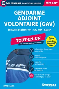 Gendarme adjoint volontaire : Épreuves de sélection - Tout-en-un - Édition 2025-2026_cover