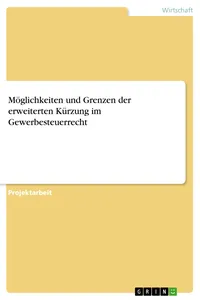 Möglichkeiten und Grenzen der erweiterten Kürzung im Gewerbesteuerrecht_cover