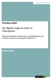 Die digitale Logik des Todes in Videospielen_cover