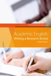 Academic Englisch : Writing a research article_cover