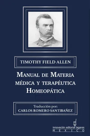 Manual de materia médica y terapéutica homeopática