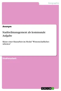 Stadtteilmanagement als kommunale Aufgabe_cover