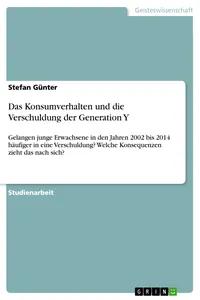 Das Konsumverhalten und die Verschuldung der Generation Y_cover