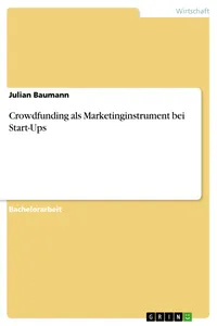 Crowdfunding als Marketinginstrument bei Start-Ups_cover