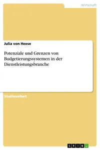 Potenziale und Grenzen von Budgetierungssystemen in der Dienstleistungsbranche_cover