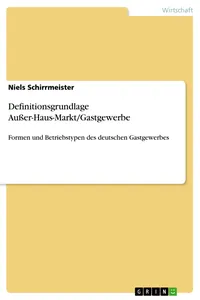 Definitionsgrundlage Außer-Haus-Markt/Gastgewerbe_cover