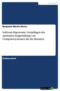 Software-Ergonomie. Grundlagen der optimalen Ausgestaltung von Computersystemen für die Benutzer_cover
