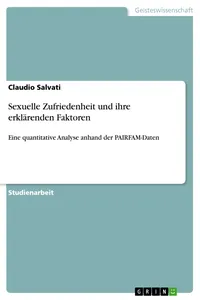Sexuelle Zufriedenheit und ihre erklärenden Faktoren_cover