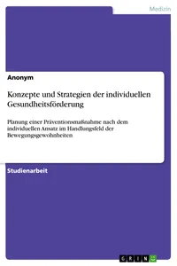 Konzepte und Strategien der individuellen Gesundheitsförderung_cover