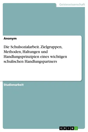 Die Schulsozialarbeit. Zielgruppen, Methoden, Haltungen und Handlungsprinzipien eines wichtigen schulischen Handlungspartners