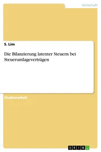 Die Bilanzierung latenter Steuern bei Steuerumlageverträgen_cover