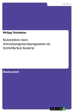 Konzeption eines Stressmanagementprogramms im betrieblichen Kontext
