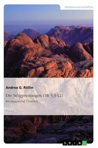 Die Seligpreisungen. Ein exegetischer Überblick_cover