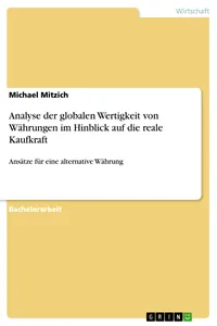 Analyse der globalen Wertigkeit von Währungen im Hinblick auf die reale Kaufkraft_cover