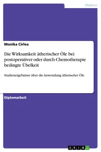 Die Wirksamkeit ätherischer Öle bei postoperativer oder durch Chemotherapie bedingte Übelkeit_cover
