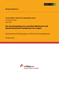 Der Zusammenhang von sexuellem Missbrauch und psychosomatischen Symptomen bei Jungen_cover