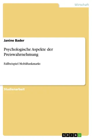 Psychologische Aspekte der Preiswahrnehmung