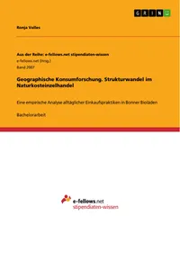 Geographische Konsumforschung. Strukturwandel im Naturkosteinzelhandel_cover