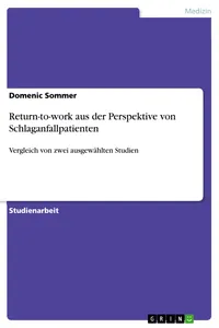 Return-to-work aus der Perspektive von Schlaganfallpatienten_cover