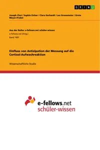 Einfluss von Antizipation der Messung auf die Cortisol-Aufwachreaktion_cover