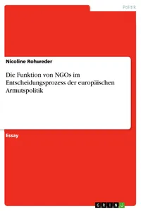 Die Funktion von NGOs im Entscheidungsprozess der europäischen Armutspolitik_cover