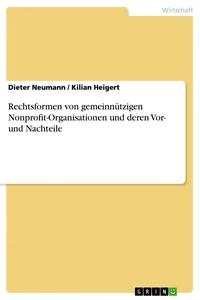 Rechtsformen von gemeinnützigen Nonprofit-Organisationen und deren Vor- und Nachteile_cover