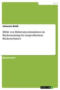 Effekt von Elektromyostimulation im Rückentraining bei unspezifischem Rückenschmerz_cover