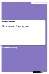 Methoden der Humangenetik_cover