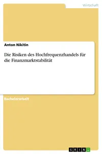 Die Risiken des Hochfrequenzhandels für die Finanzmarktstabilität_cover